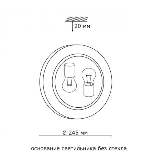 162/K GLASSI SN 106 Светильник стекло/белое E27 2*60Вт D300 QUADRO WHITE