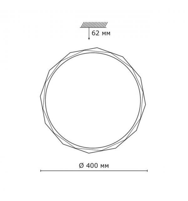 2045/DL PALE SN 000 Светильник пластик/белый/прозрачный LED 48Вт 4000K D400 IP43 GINO