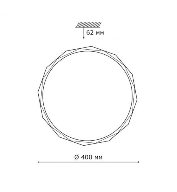 2045/DL PALE SN 000 Светильник пластик/белый/прозрачный LED 48Вт 4000K D400 IP43 GINO