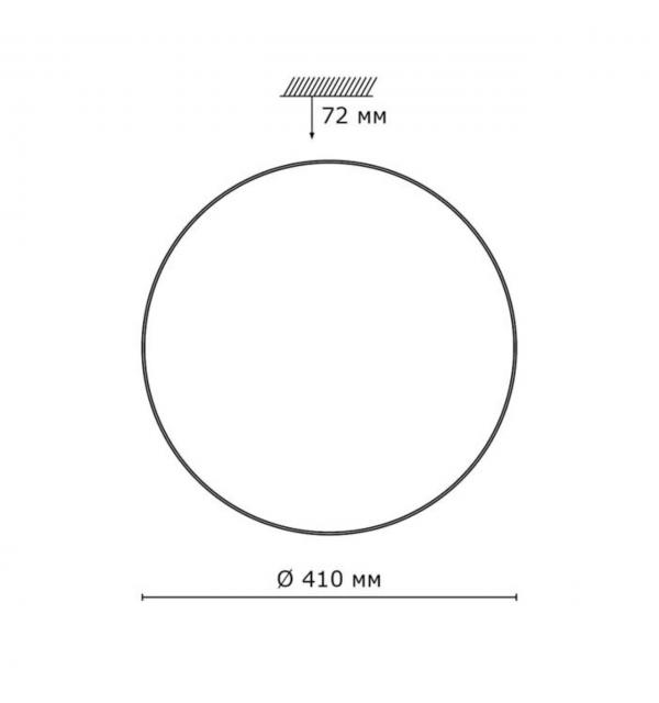 2051/DL PALE SN 000 Светильник пластик/белый/хром LED 48Вт 4000K D410 IP43 LEKA