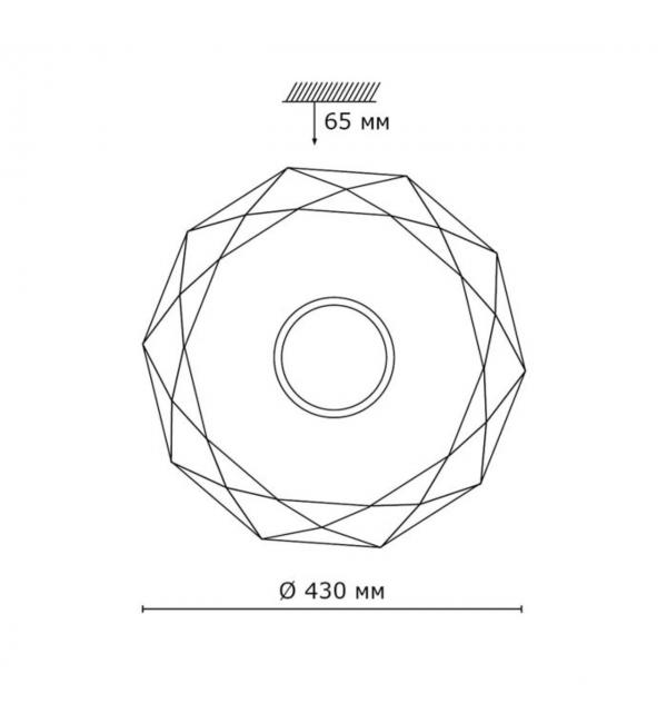 2057/DL PALE SN 070 Светильник пластик/белый/хром LED 48Вт 4000K D430 IP43 PRISA