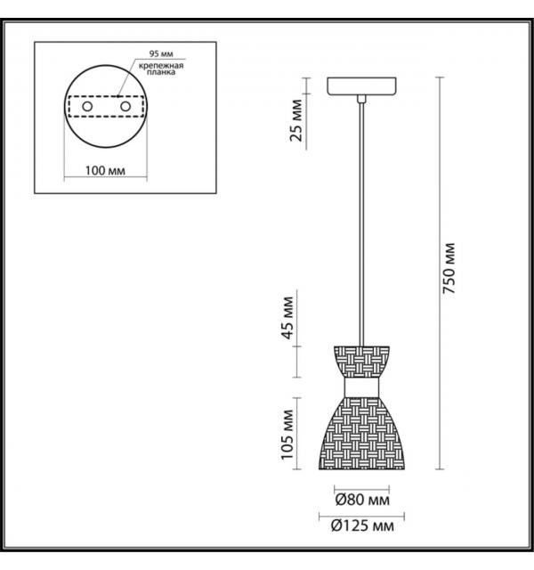 3704/1 COMFI LN26 110 античная бронза Подвес E14 40W 220V JACKIE