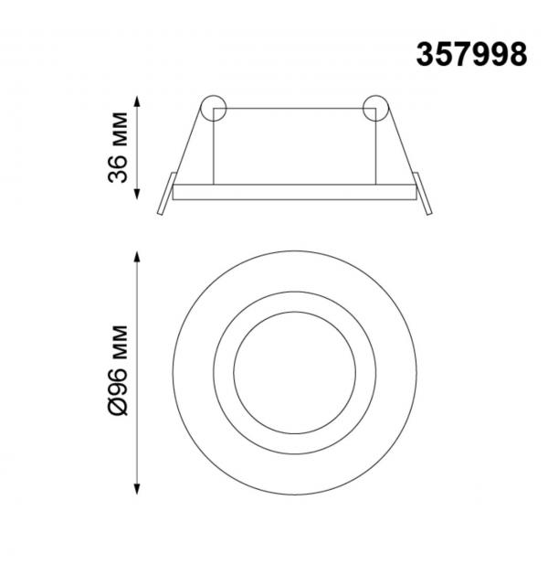 357998 SPOT NT19 554 белый Встраиваемый поворотный светильник IP20 LED 3000К 10W 85-265V STERN