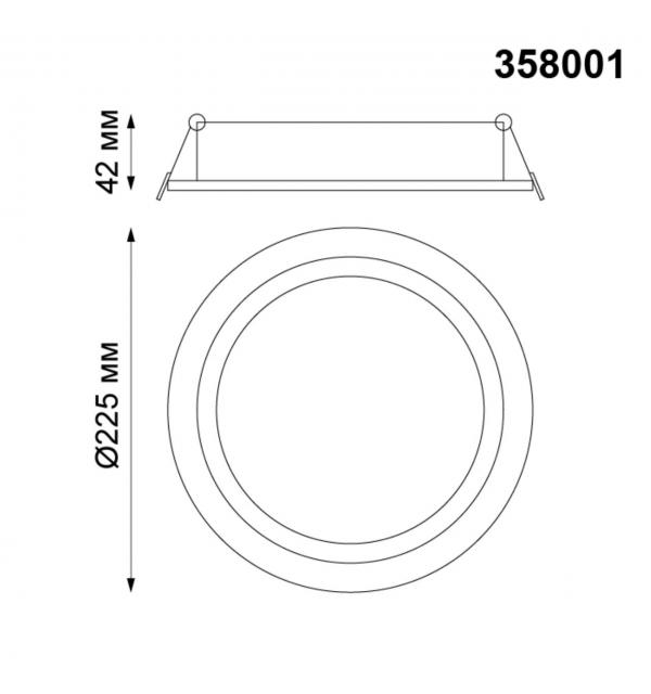 358001 SPOT NT19 554 белый Встраиваемый поворотный светильник IP20 LED 3000К 30W 85-265V STERN