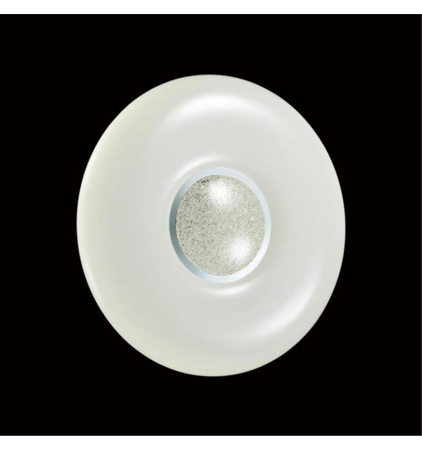 2074/DL PALE SN 000 Светильник пластик/белый/хром/прозрачный LED 48Вт 3000-6300K D410 IP43 пульт ДУ LAZANA