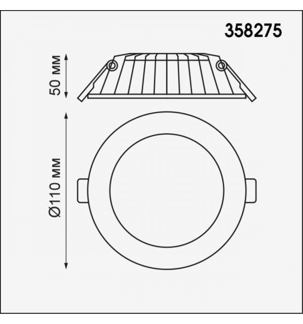 358275 SPOT NT19 556 белый Встраиваемый светильник IP20 LED 4000K 8W 100-240V GESSO