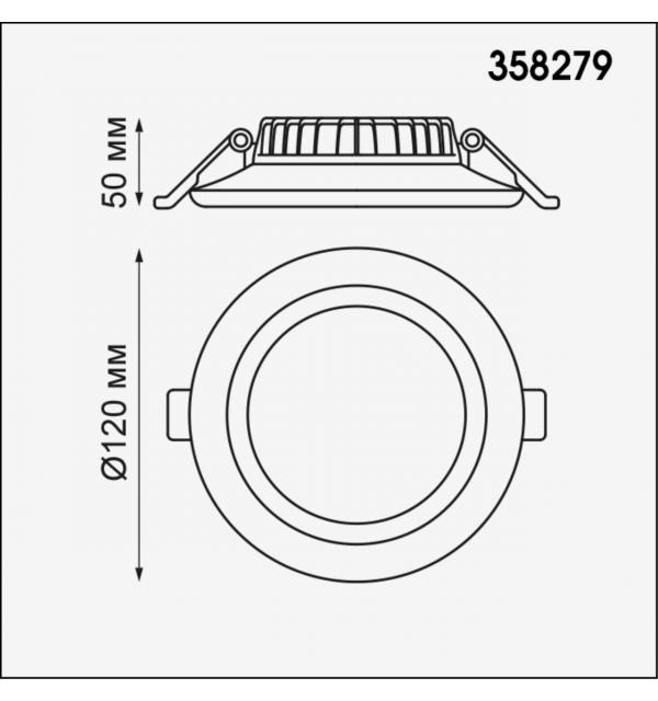 358279 SPOT NT19 557 белый Встраиваемый светильник IP20 LED 4000K 12W 85-265V JOIA