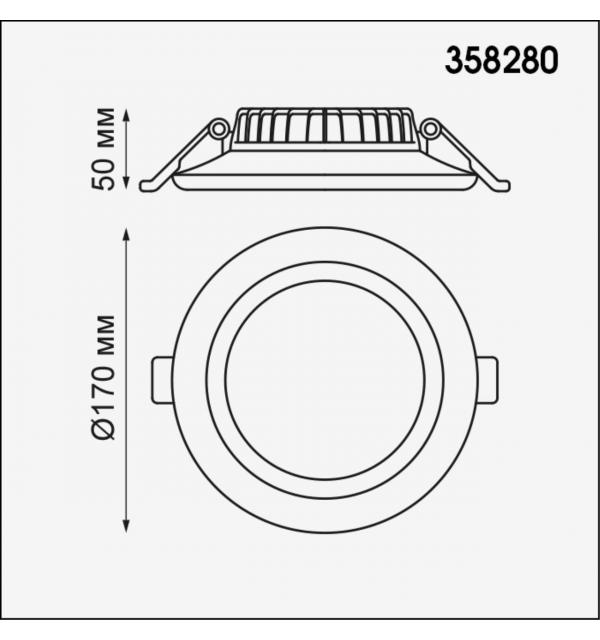 358280 SPOT NT19 557 белый Встраиваемый светильник IP20 LED 4000K 22W 85-265V JOIA