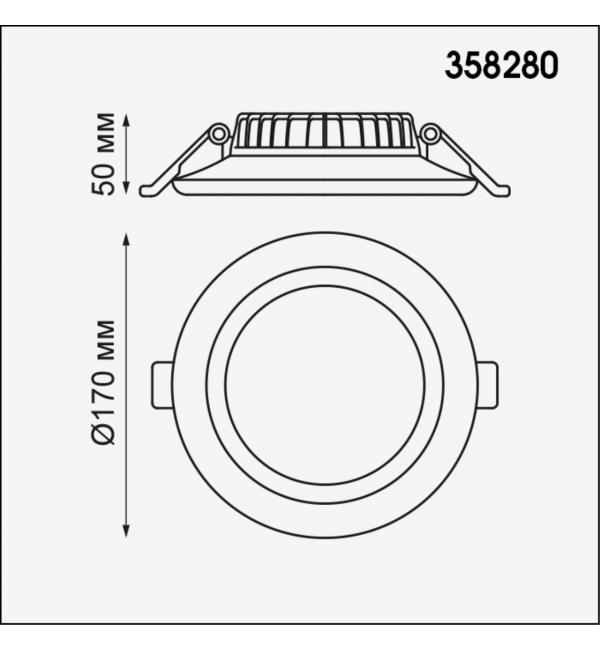 358280 SPOT NT19 557 белый Встраиваемый светильник IP20 LED 4000K 22W 85-265V JOIA