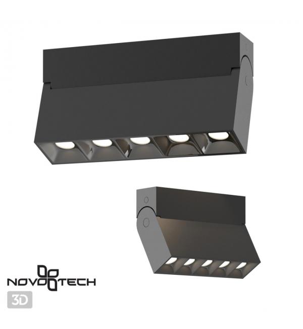 358323 OVER NT19 380 черный Светильник накладной IP33 LED 4000К 13W 110-265V EOS