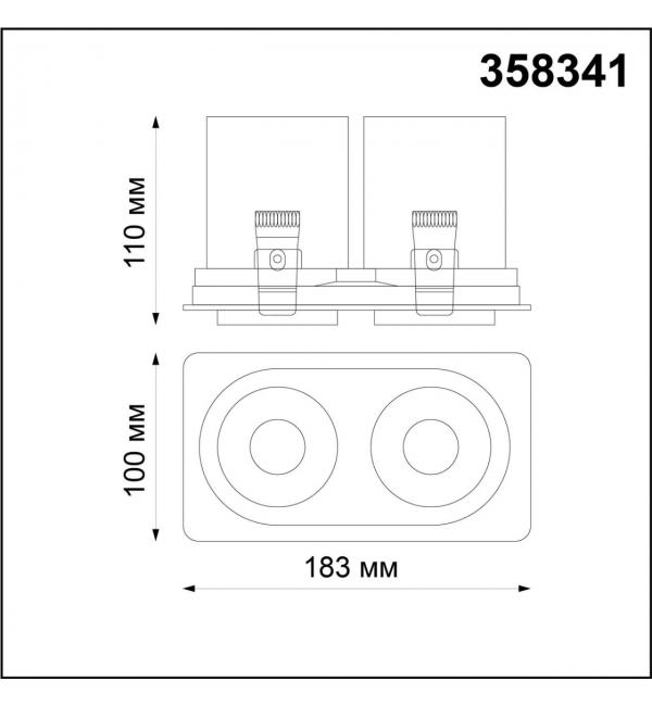358341 SPOT NT19 528 белый/черный Встраиваемый светильник IP20 LED 3000К 24W 220V LANZA