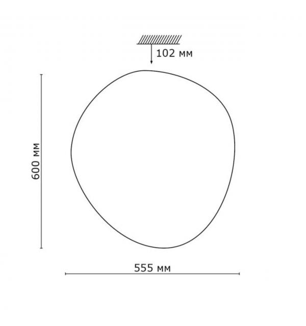 3039/EL COLOR SN 000 Cветильник пластик/белый LED 72Вт 3000-6300K 600х555 IP43 пульт ДУ/RGB/LampSmart STONE