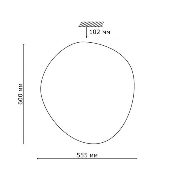 3039/EL COLOR SN 000 Cветильник пластик/белый LED 72Вт 3000-6300K 600х555 IP43 пульт ДУ/RGB/LampSmart STONE