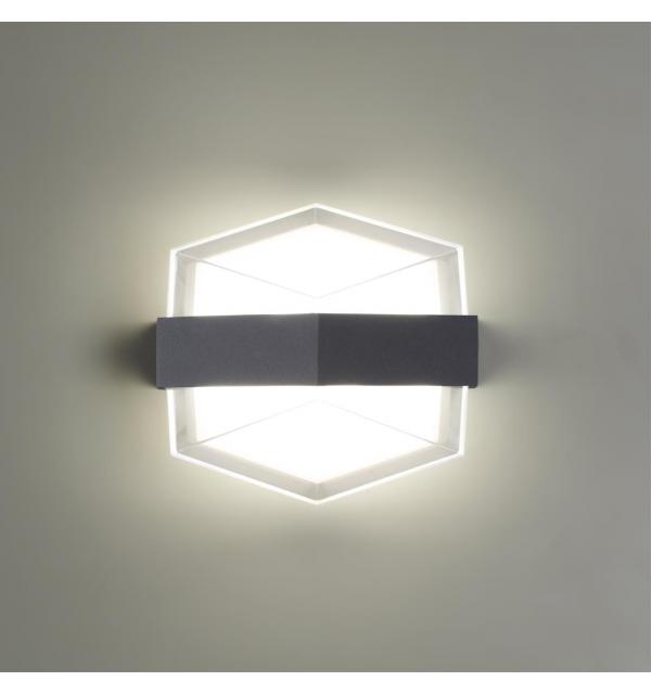 358574 STREET NT21 728 темно-серый Ландшафтный настенный светильник IP54 LED 4000K 12W 85-265V KAIMAS