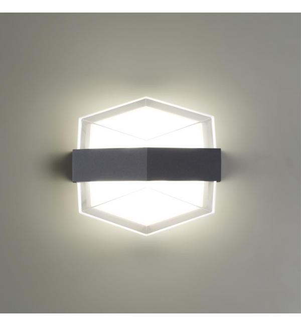 358574 STREET NT21 728 темно-серый Ландшафтный настенный светильник IP54 LED 4000K 12W 85-265V KAIMAS