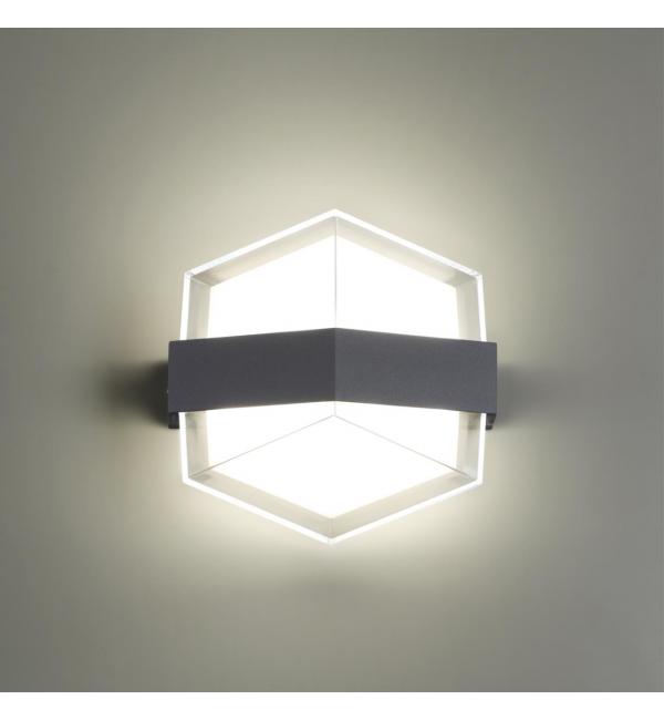 358575 STREET NT21 728 темно-серый Ландшафтный настенный светильник IP54 LED 4000K 12W 85-265V KAIMAS