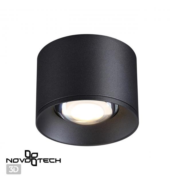 358652 OVER NT21 444 черный Светильник накладной светодиодный IP20 LED 4000К 12W 220V PATERA