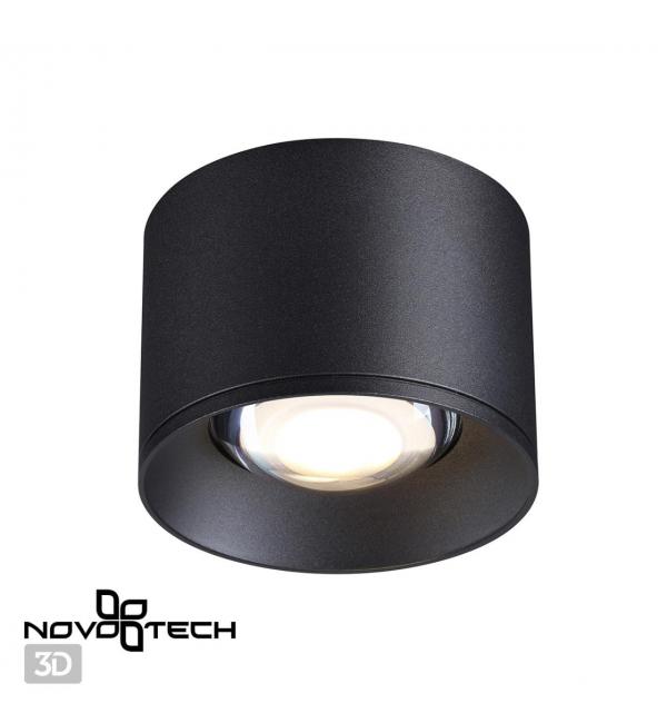 358652 OVER NT21 444 черный Светильник накладной светодиодный IP20 LED 4000К 12W 220V PATERA