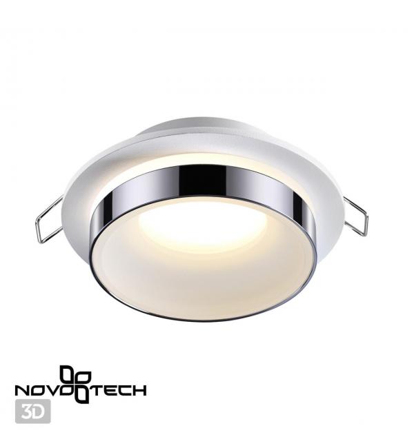 370782 SPOT NT21 595 белый/хром Светильник встраиваемый влагозащищенный IP44 GU10 9W 220V WATER