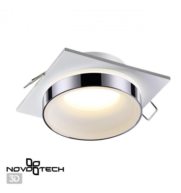 370786 SPOT NT21 594 белый/хром Светильник встраиваемый влагозащищенный IP44 GU10 9W 220V WATER