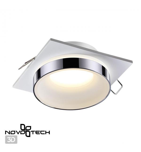 370786 SPOT NT21 594 белый/хром Светильник встраиваемый влагозащищенный IP44 GU10 9W 220V WATER