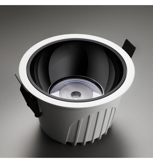 358695 SPOT NT21 462 белый/черный Светильник встраиваемый светодиодный IP20 LED 4000К 20W 100-265V KNOF