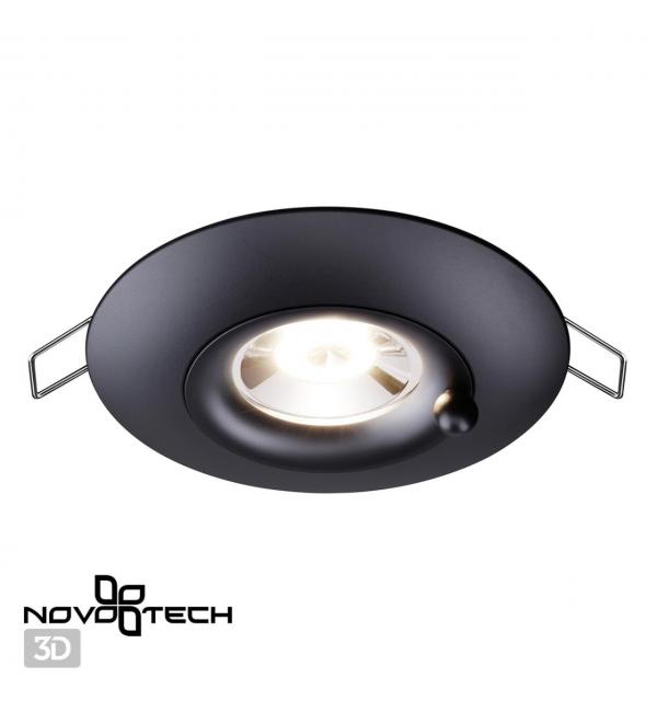 370792 SPOT NT21 596 черный Светильник встраиваемый влагозащищенный IP44 GU10 50W 220V WATER