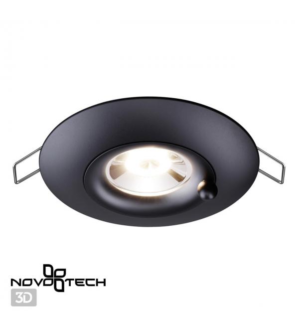 370792 SPOT NT21 596 черный Светильник встраиваемый влагозащищенный IP44 GU10 50W 220V WATER