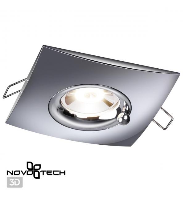 370794 SPOT NT21 596 хром Светильник встраиваемый влагозащищенный IP44 GU10 50W 220V WATER