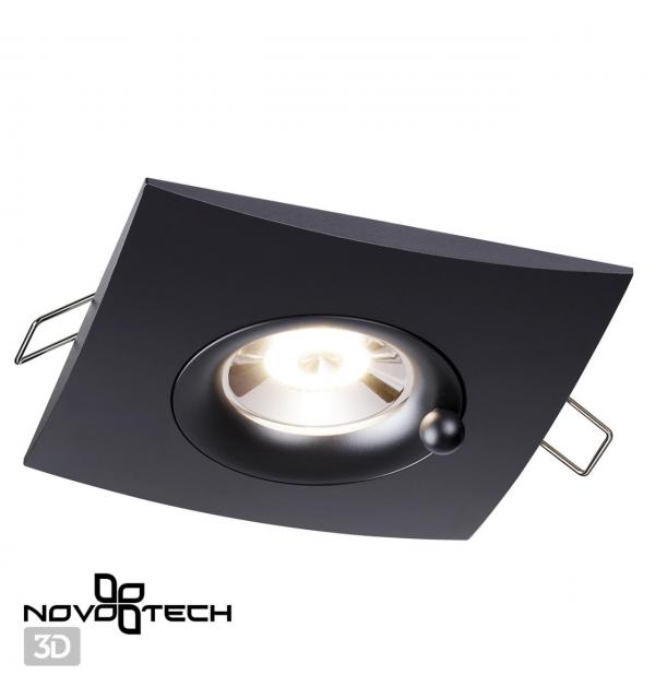370796 SPOT NT21 596 черный Светильник встраиваемый влагозащищенный IP44 GU10 50W 220V WATER