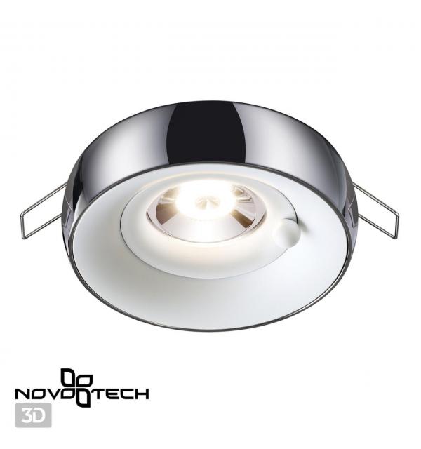 370799 SPOT NT21 597 белый/хром Светильник встраиваемый влагозащищенный IP44 GU10 50W 220V WATER