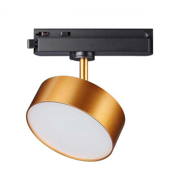 358757 PORT NT21 215 матовое золото Светильник трековый однофазный трехжильный IP20 LED 24W 4000K 2100Лм 100-265V PROMETA