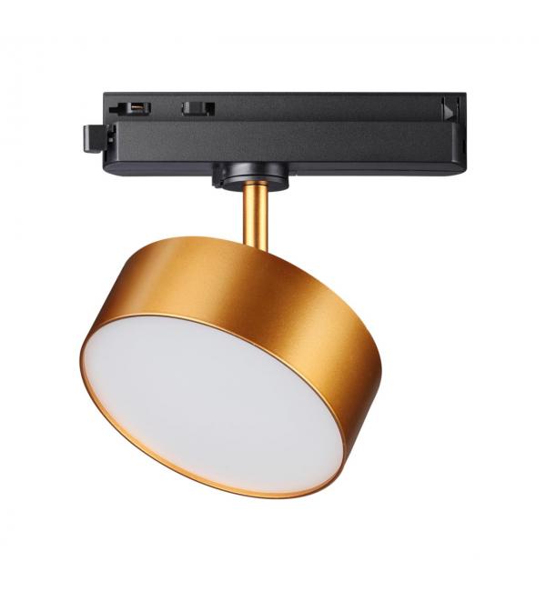 358757 PORT NT21 215 матовое золото Светильник трековый однофазный трехжильный IP20 LED 24W 4000K 2100Лм 100-265V PROMETA