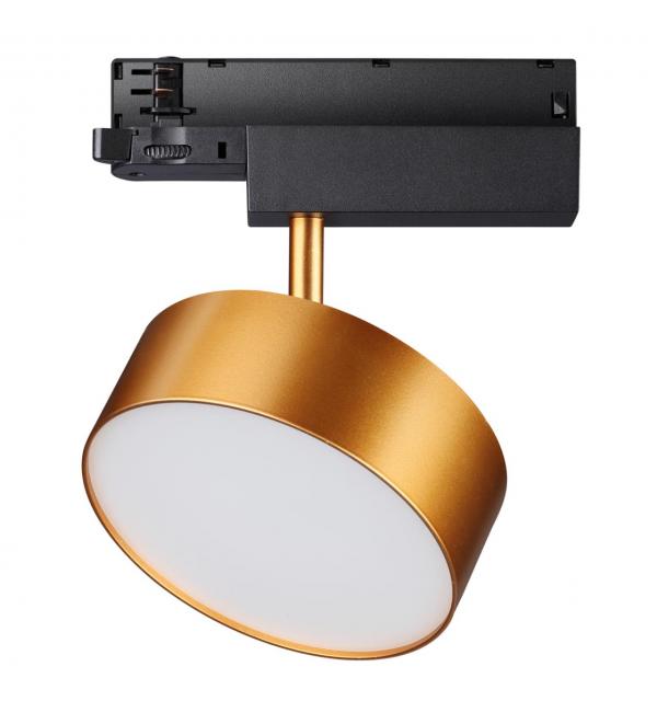358760 PORT NT21 269 матовое золото Трехфазный трековый светодиодный светильник IP20 LED 24W 4000K 2100Лм 100-265V PROMETA