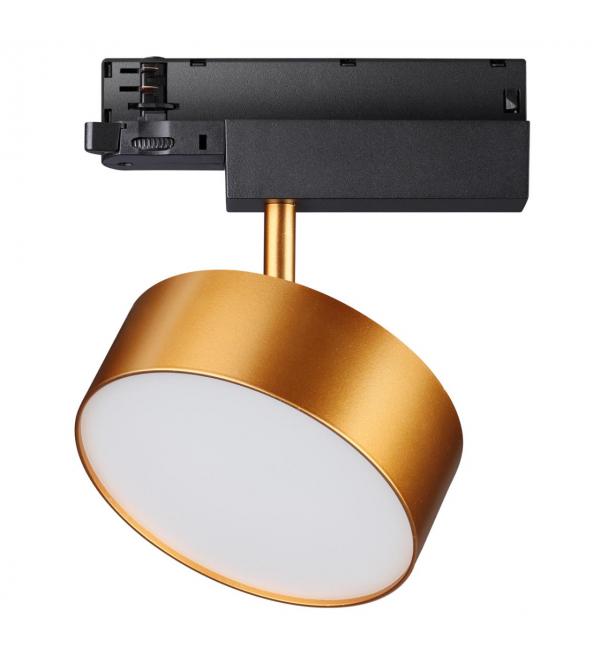 358760 PORT NT21 269 матовое золото Трехфазный трековый светодиодный светильник IP20 LED 24W 4000K 2100Лм 100-265V PROMETA