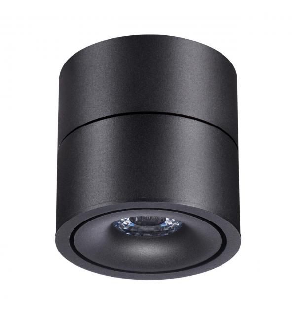 358773 OVER NT21 420 черный Светильник накладной светодиодный IP20 LED 15W 4000K 1300Лм 100-265V GRODA