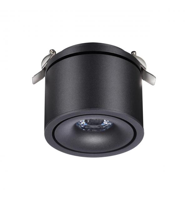 358775 SPOT NT21 526 черный Светильник встраиваемый светодиодный IP20 LED 15W 4000K 1300Лм 100-265V GRODA
