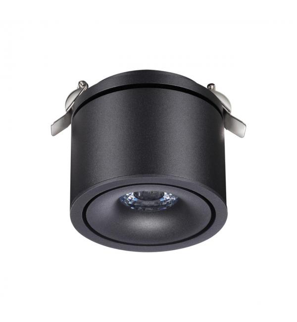 358775 SPOT NT21 526 черный Светильник встраиваемый светодиодный IP20 LED 15W 4000K 1300Лм 100-265V GRODA