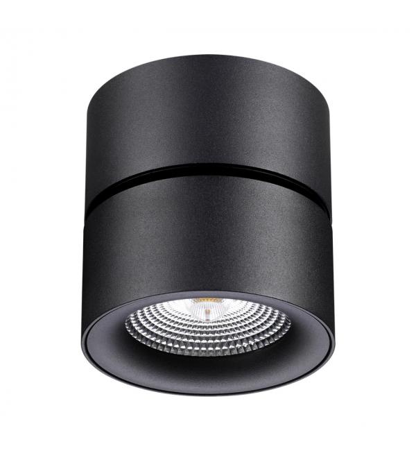 358781 OVER NT21 420 черный Светильник накладной светодиодный IP20 LED 25W 4000K 2200Лм 100-265V GRODA