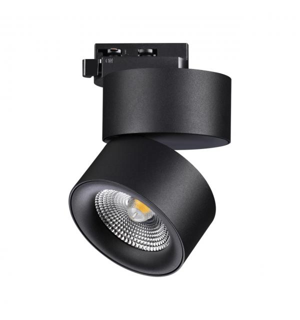 358785 PORT NT21 283 черный Светильник трековый однофазный трехжильный IP20 LED 25W 4000K 2200Лм 100-265V GRODA