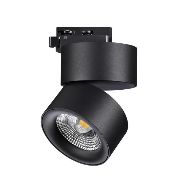 358785 PORT NT21 283 черный Светильник трековый однофазный трехжильный IP20 LED 25W 4000K 2200Лм 100-265V GRODA