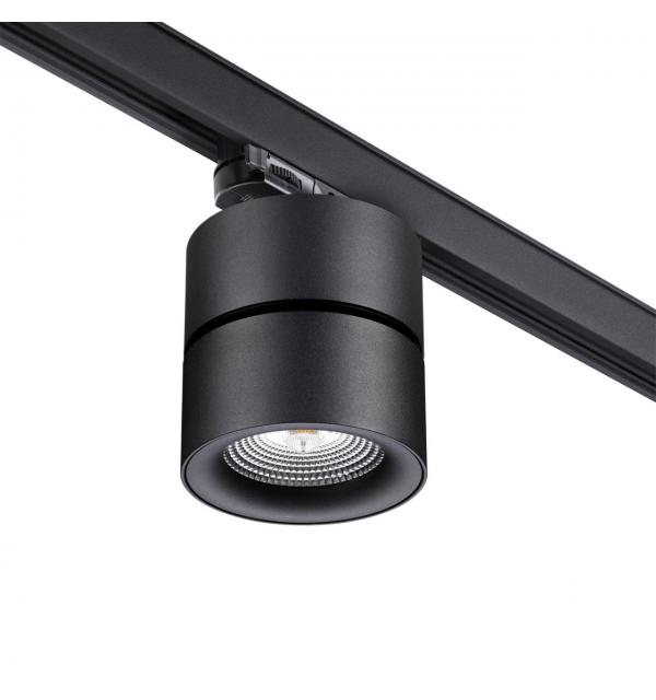358787 PORT NT21 315 черный Трехфазный трековый светодиодный светильник IP20 LED 25W 4000K 2200Лм 100-265V GRODA