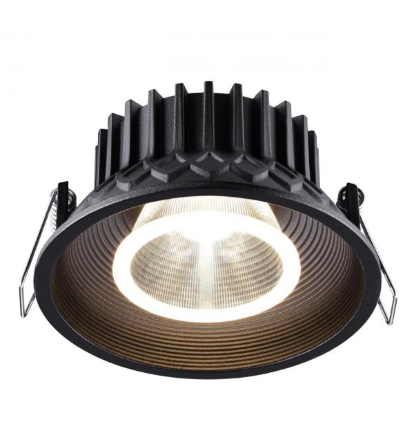 358790 SPOT NT21 534 черный Светильник встраиваемый светодиодный IP20 LED 15W 4000K 1600Лм 110-265V BIND