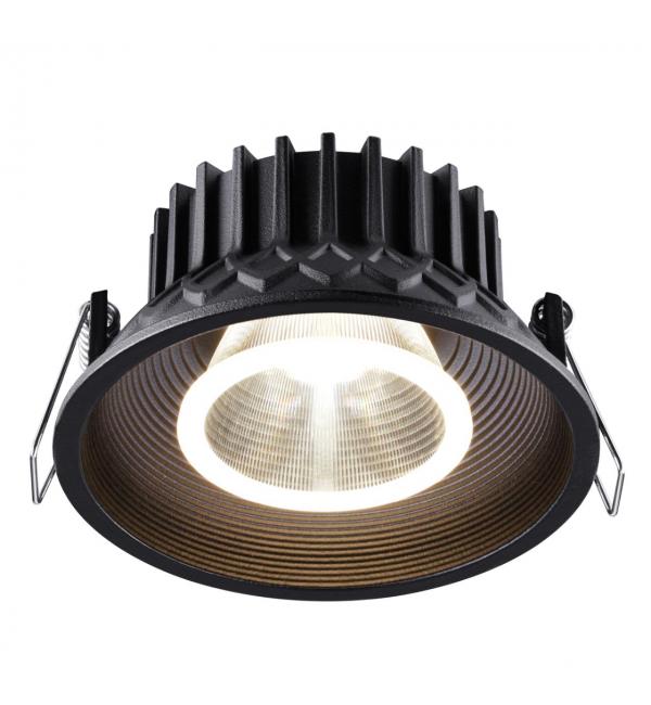 358790 SPOT NT21 534 черный Светильник встраиваемый светодиодный IP20 LED 15W 4000K 1600Лм 110-265V BIND