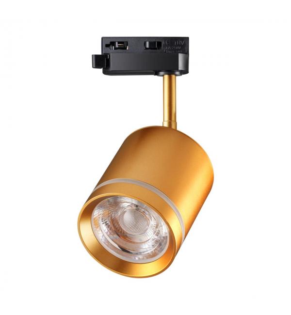 358804 PORT NT21 286 матовое золото Светильник трековый однофазный трехжильный IP20 LED 15W 1300Лм 4000K 85-265V ARUM