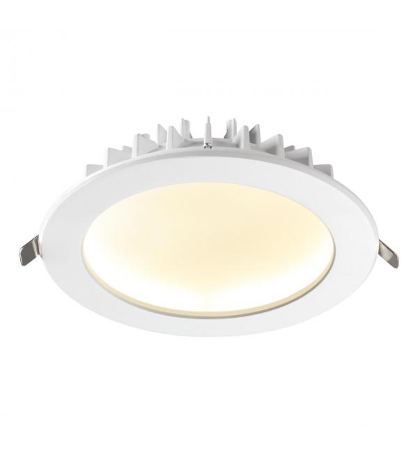 358807 SPOT NT21 556 белый Светильник встраиваемый светодиодный IP20 LED 20W 1600Лм 3000K 100-240V GESSO