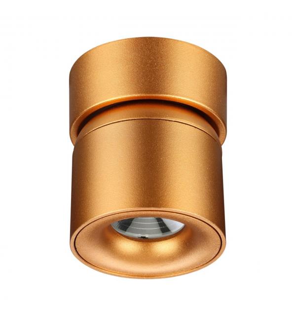 358810 OVER NT21 416 матовое золото Светильник накладной светодиодный IP20 LED 10W 850Лм 4000K 220V GESSO