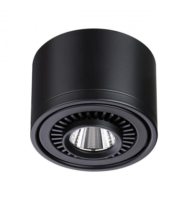 358812 OVER NT21 432 черный Светильник накладной светодиодный IP20 LED 9W 770Лм 4000K 220V GESSO