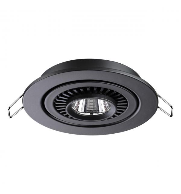 358816 SPOT NT21 530 черный Светильник встраиваемый светодиодный IP20 LED 9W 770Лм 4000K 220V GESSO