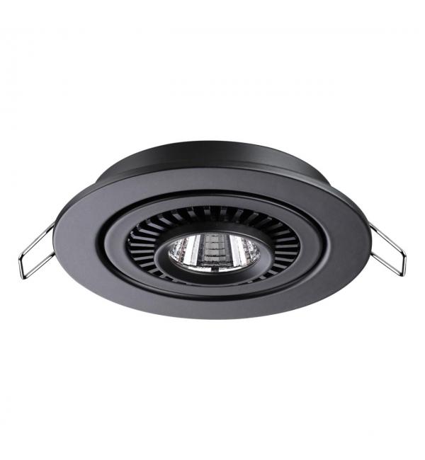 358816 SPOT NT21 530 черный Светильник встраиваемый светодиодный IP20 LED 9W 770Лм 4000K 220V GESSO